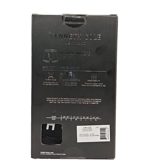 Kenneth Cole Boxer Briefs Size Large Set of Three (3) Stretch Cotton NIB 52W1023 - Picture 2 of 15